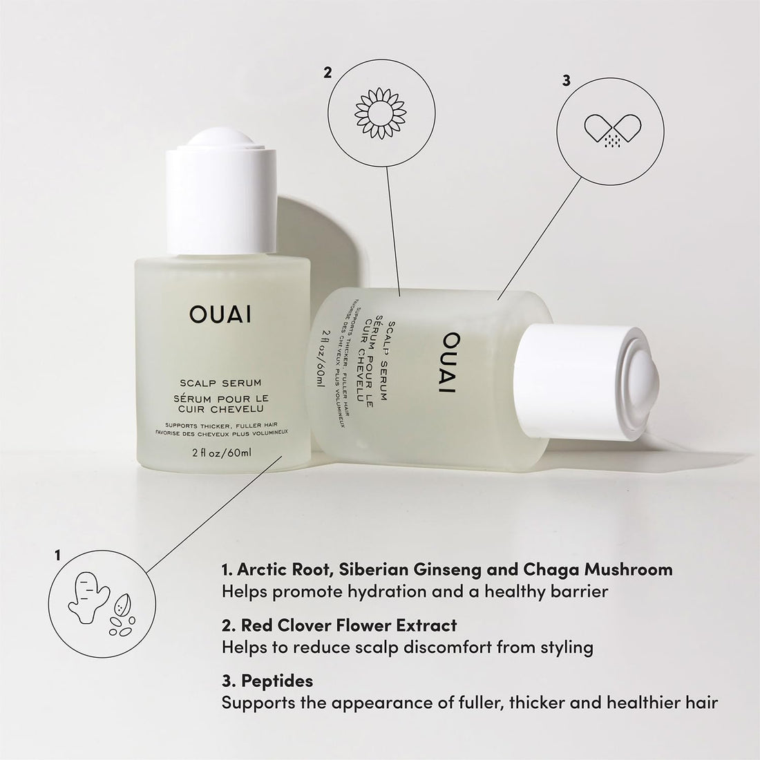 OUAI Scalp Serum - Balancing and Hydrating Serum Thicker Hair 2oz