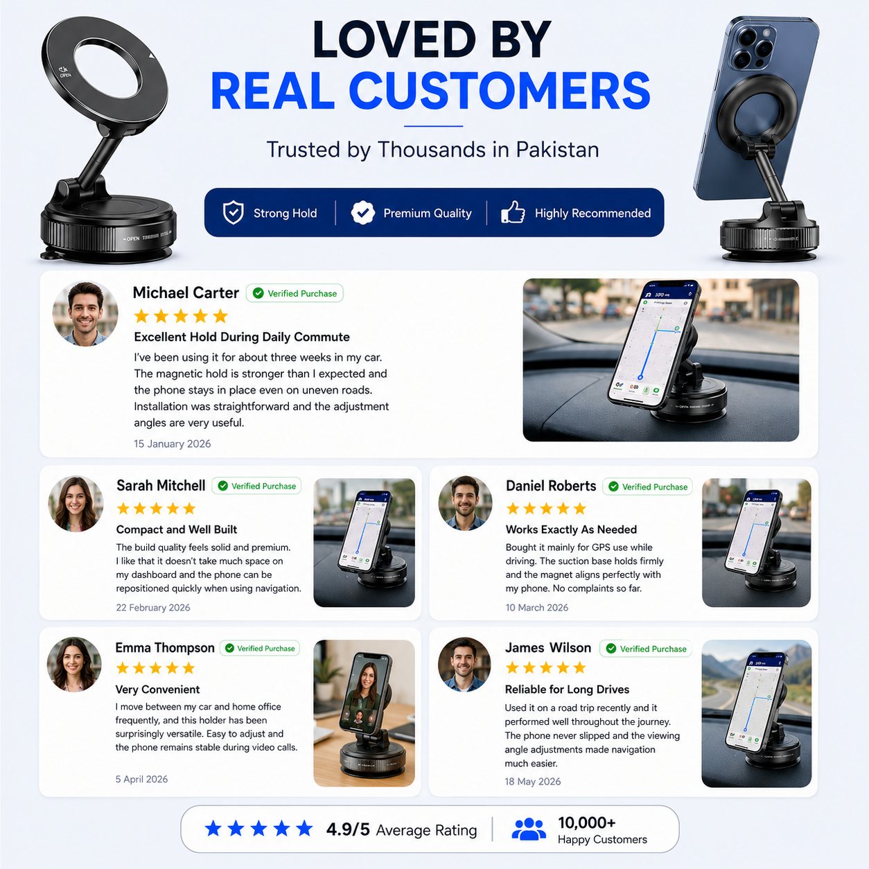 360° Magnetic Phone Holder - All Mobiles Supported ✅