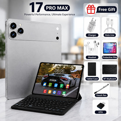 17Pro Max Tablet - 8GB Ram 512GB Storage - 10.1" FHD+ Display- 12000mAh Battery