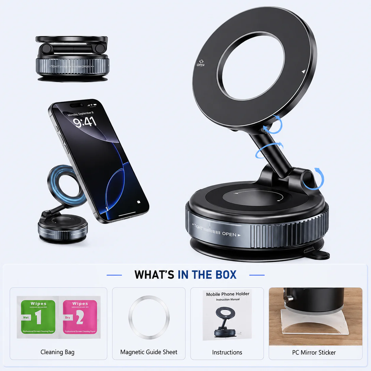 360° Magnetic Phone Holder - All Mobiles Supported ✅