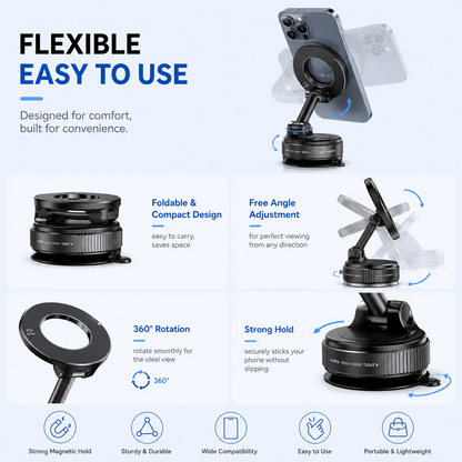 360° Magnetic Phone Holder - All Mobiles Supported ✅