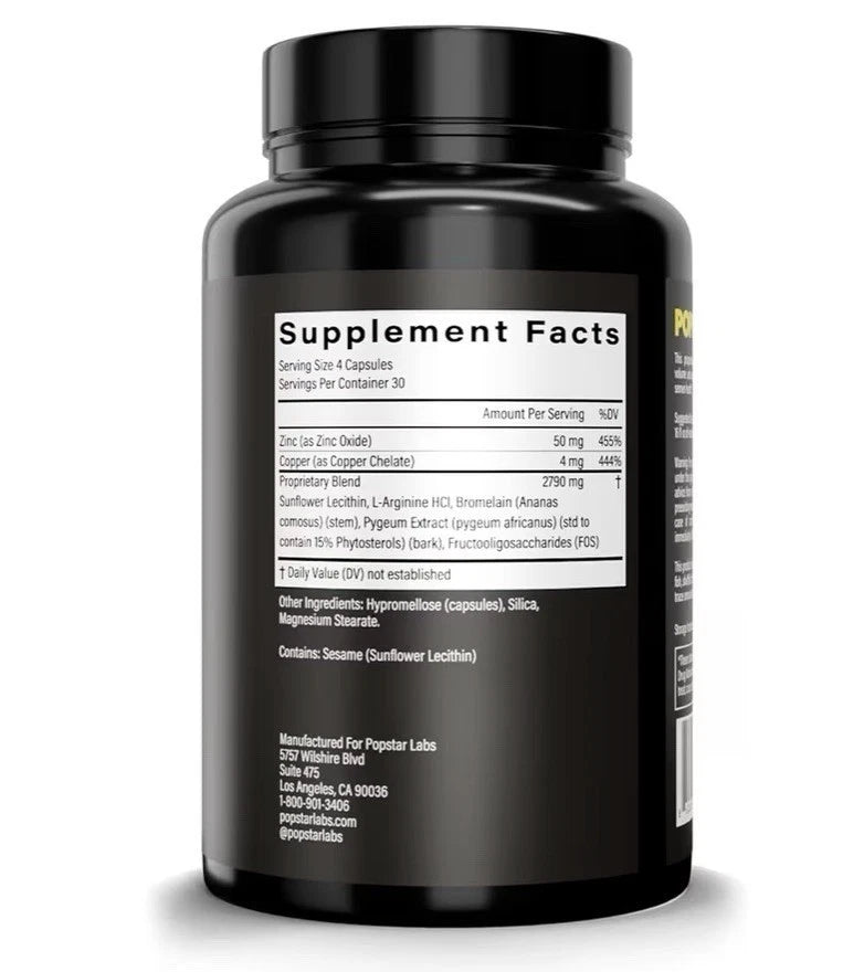 POPSTAR Labs Semen Volume Booster - Men'S Semen Health & Fertility Supplement